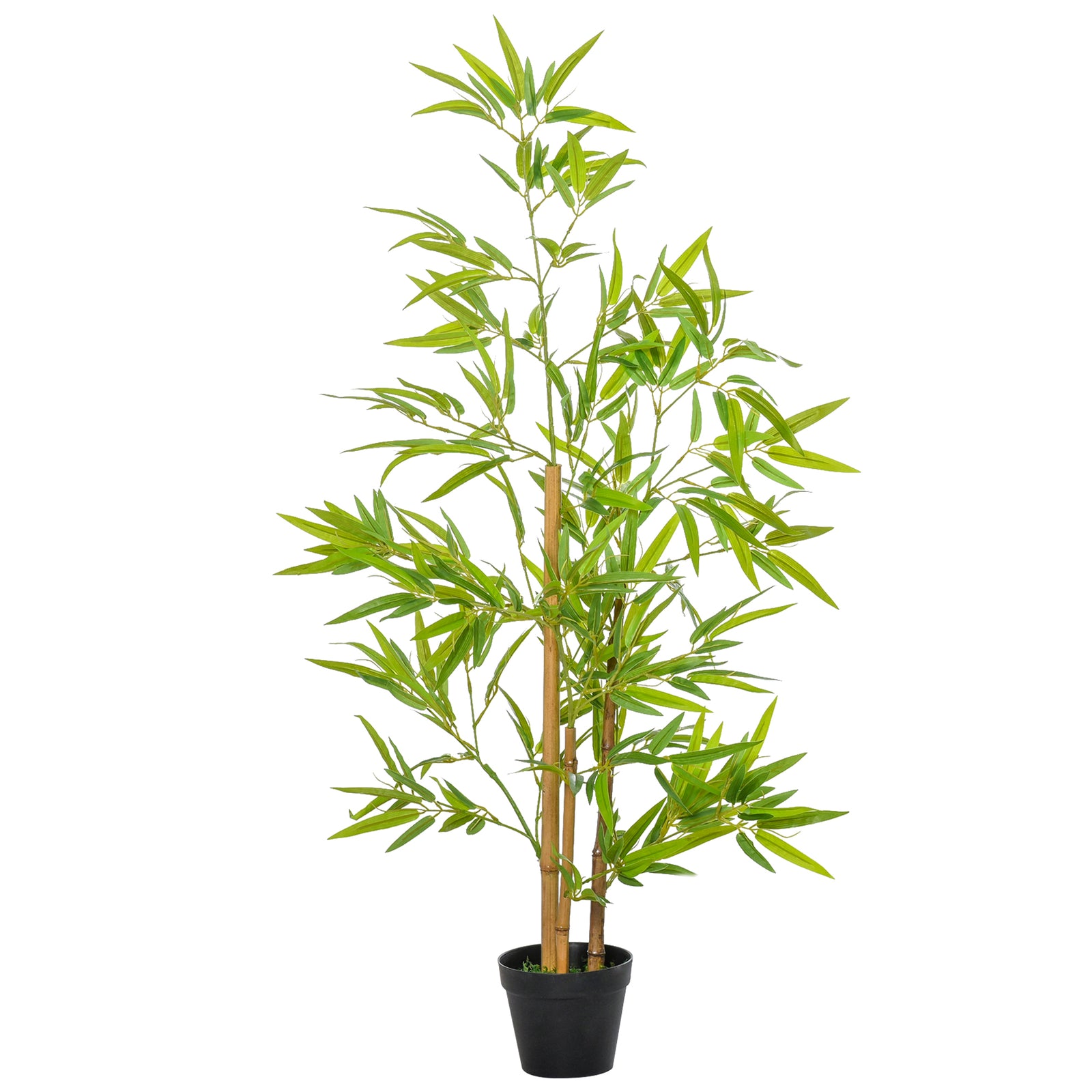 Artificial Ficus Tree, with Weighted Plant Pot - Green