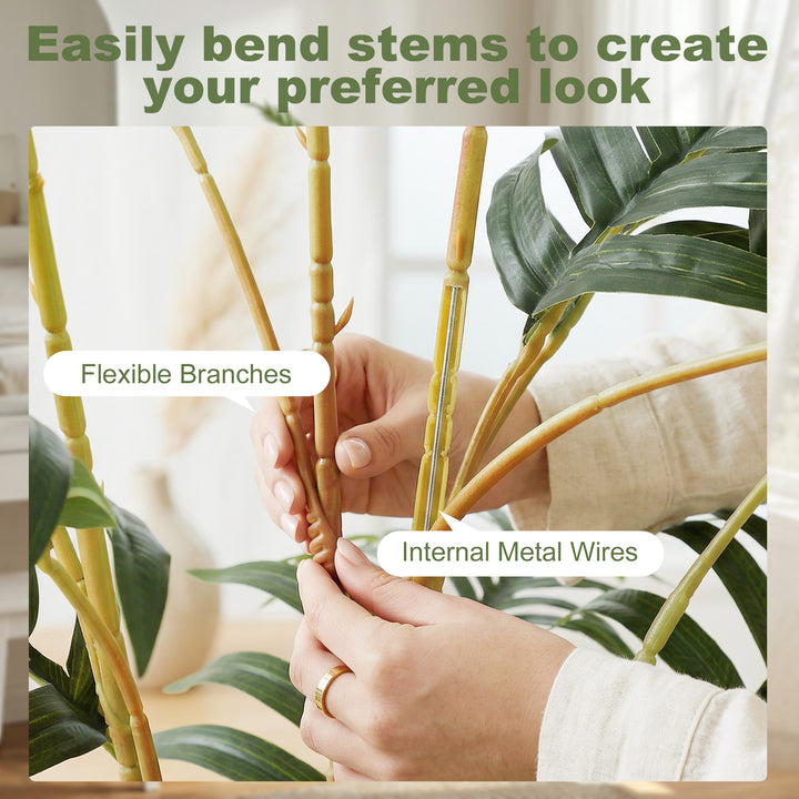 Artificial Fern Topiary Tree, Realistic Artificial Plant in Cement Pot