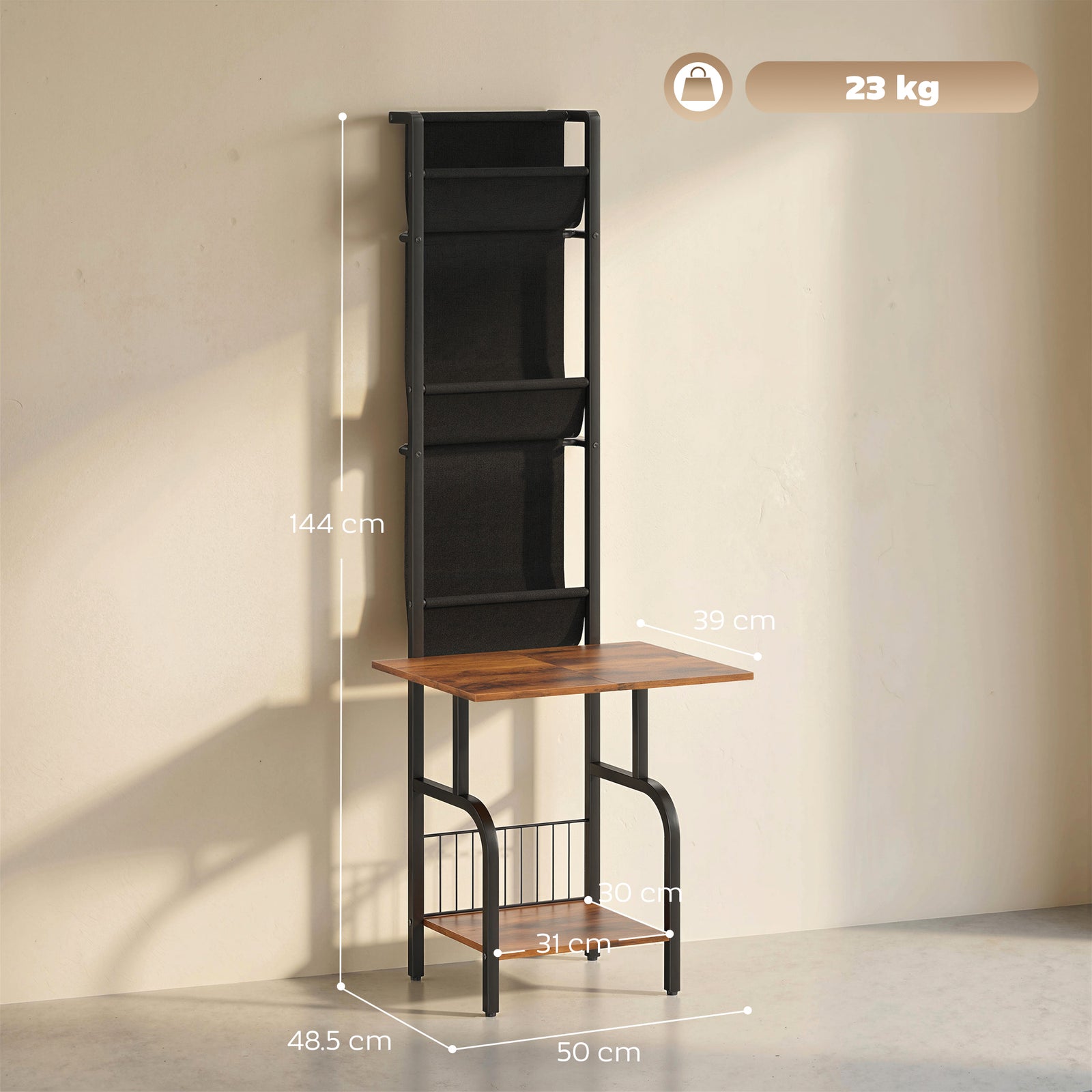 Vinyl Record Player Stand Record Storage with Player Stand Oxford Fabr