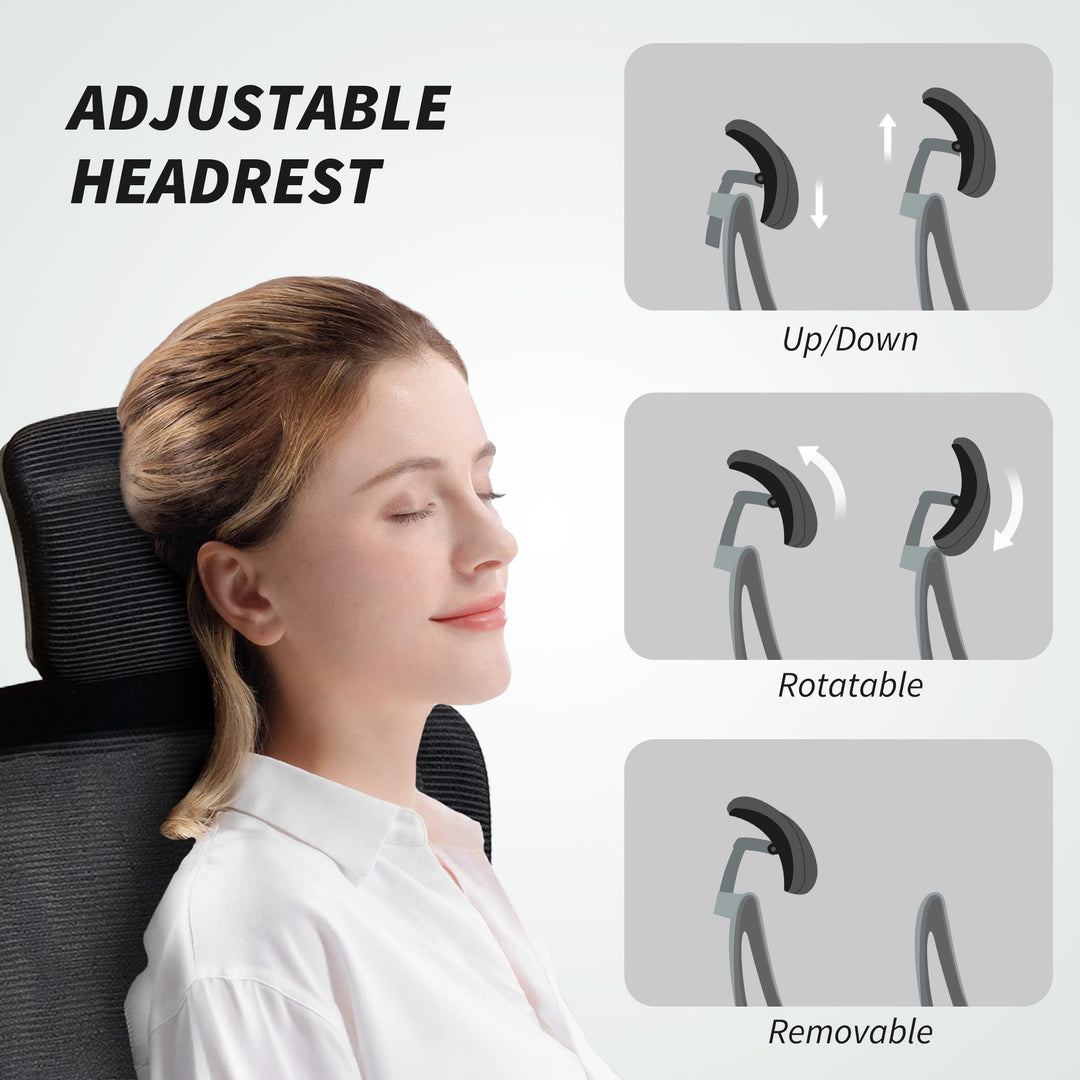 Mesh Back Office Chair, with Lumbar Support - Black