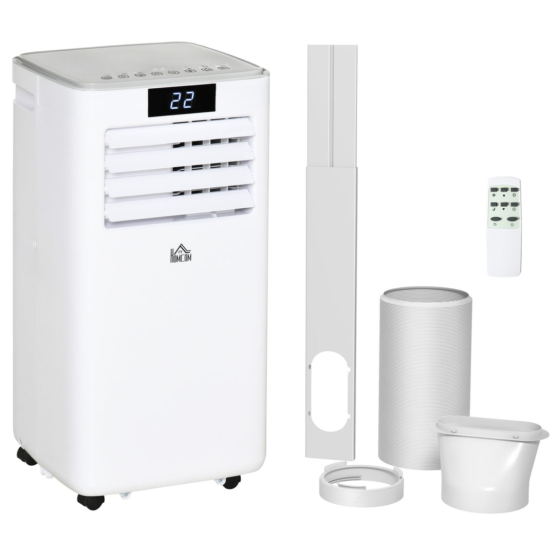 7000 BTU Air Conditioning Unit, 3-in-1 Portable Air Conditioner, Dehumidifier, Cooling Fan with Remote Control, LED Display, 2 Speeds, 24H Timer, Window Venting Kit, 15m²