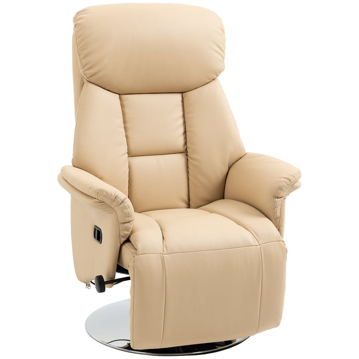 Adjustable Swivel Recliner, Manual Recliner Chair with Footrest, Padde