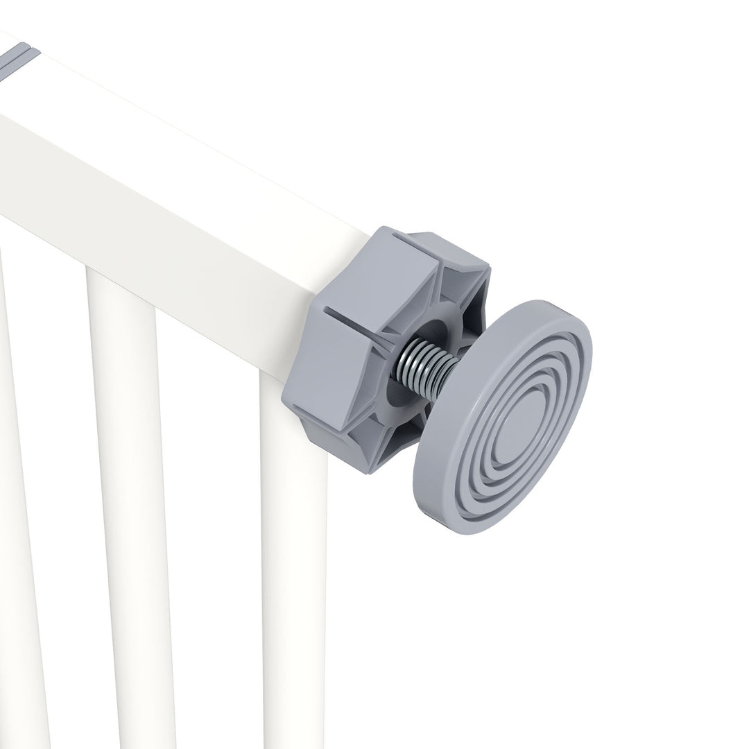 Adjustable Safety Gate w/ One Extensions, Four Adjustable Screws, White