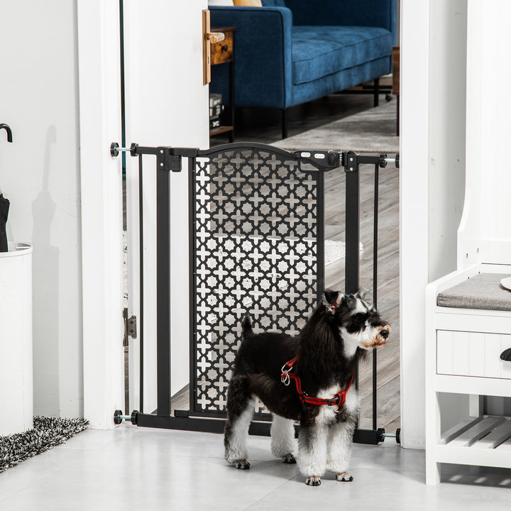 74-80 cm Pressure Fit Safety Gate for Doorways and Staircases, Dog Gate, Pet Barrier for Hallways with Auto Close, Double Locking