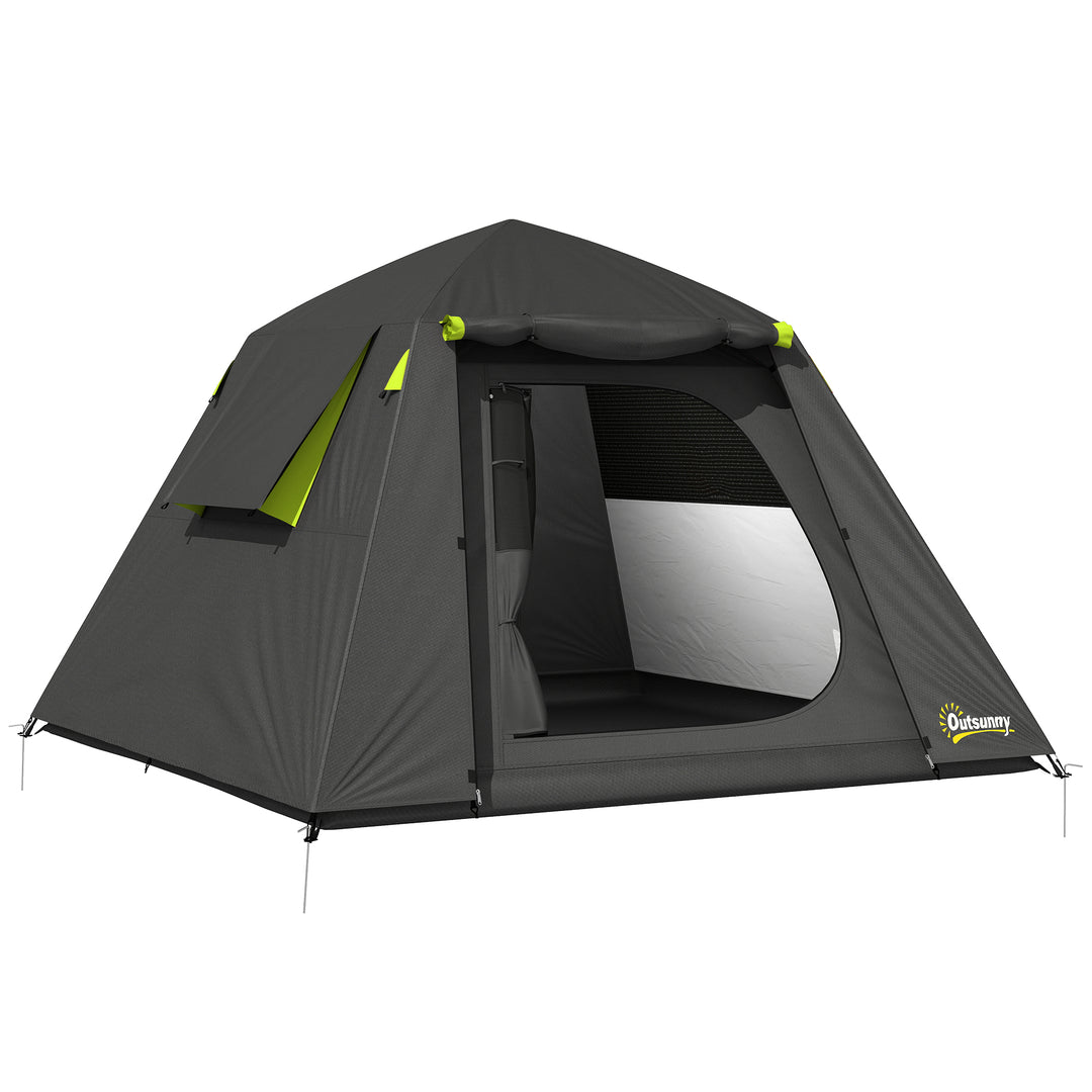 Camping Tent 3000mm Waterproof Tent with 2 Doors for 2 Person, Grey &amp; 
