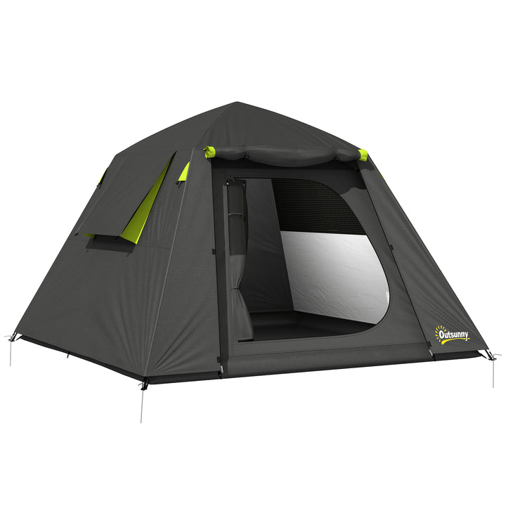 Camping Tent 3000mm Waterproof Tent with 2 Doors for 2 Person, Grey &amp; 