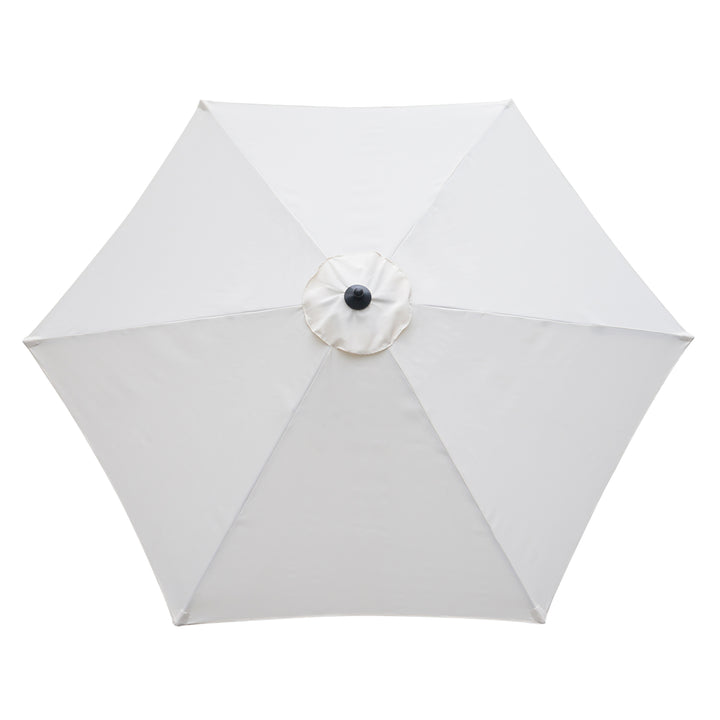 Outsunny 2.8m Garden Parasol Umbrella, Round Outdoor Market Table Umbrella Sun Shade Canopy, Off-White