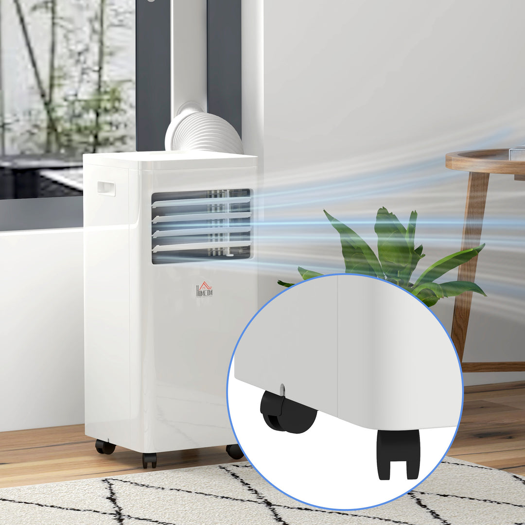 HOMCOM Mobile Air Conditioner White W/ Remote Control Cooling Dehumidifying Ventilating - 557W | Aosom UK