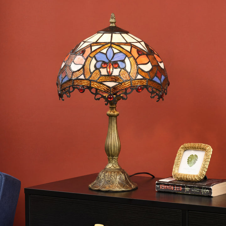 Tiffany Lamp, Stained Glass Table Lamp, Handcrafted Artisan Collectibl