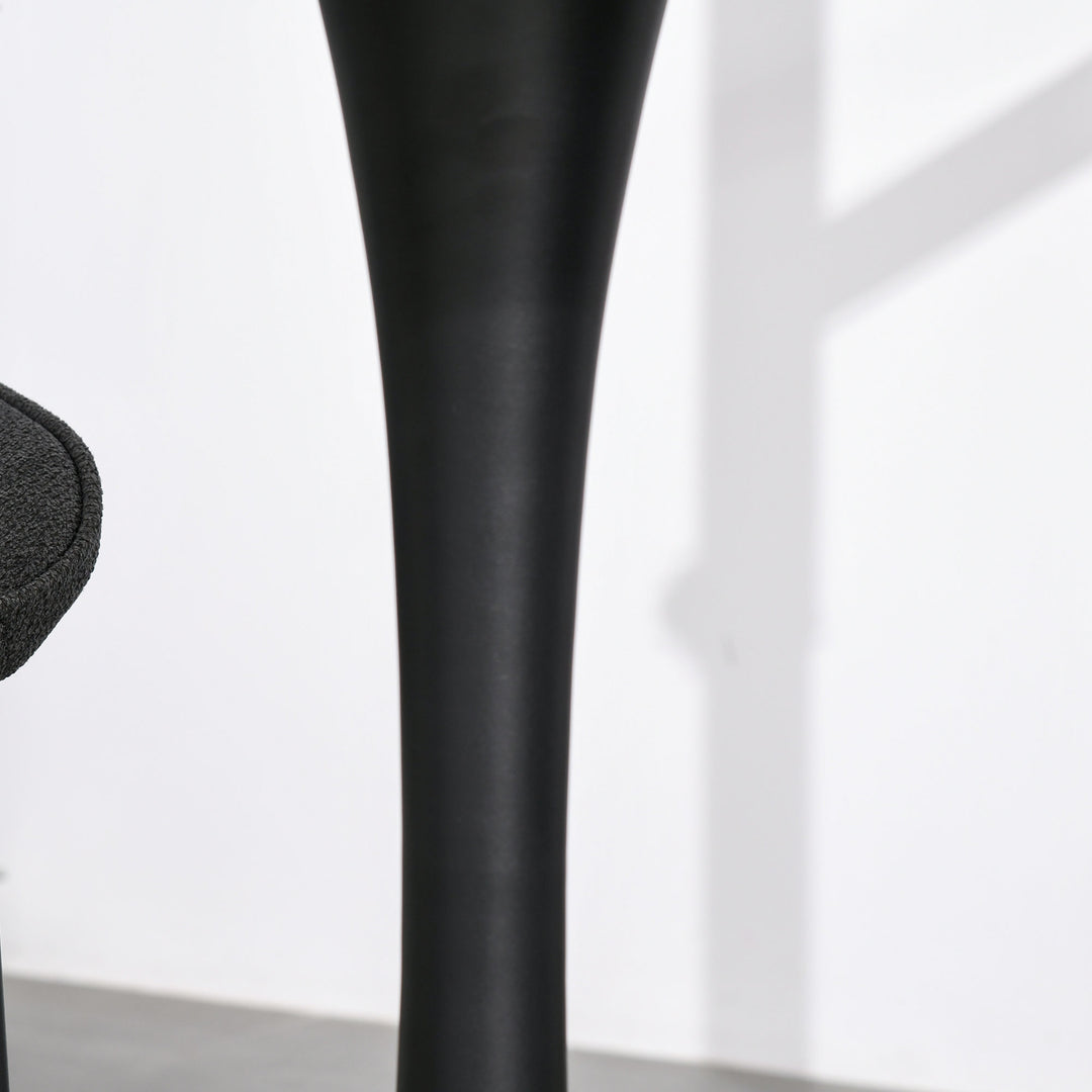 MCL Modern Round Dining Table Leisure Coffee Bistro Table with Metal Base for Kitchen & Dining Room Brown