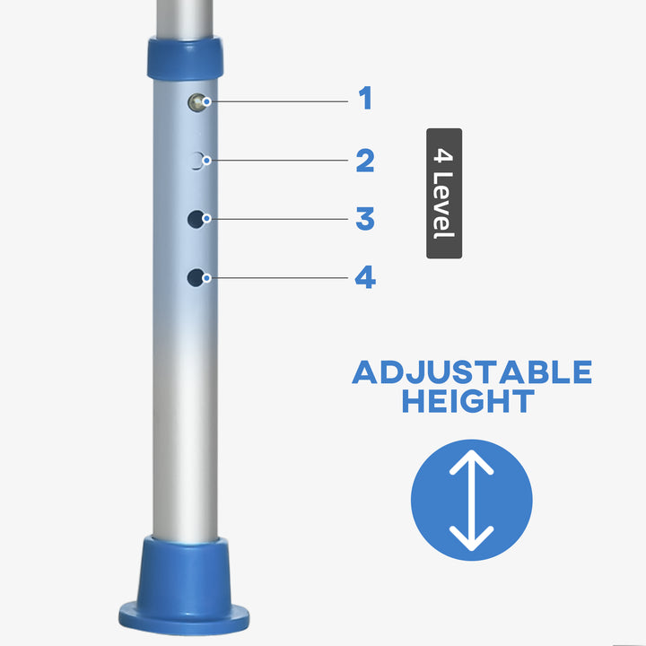44-51.5cm Aluminium Frame Shower/Bath Stool - Blue