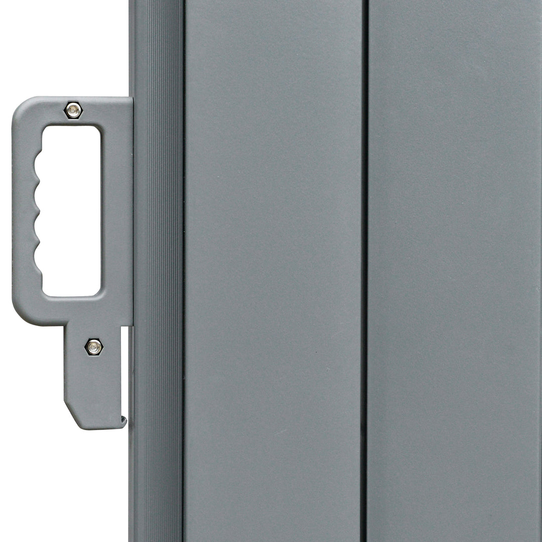 MCL 6 x 2m Retractable Sun Side Awning Screen Fence Patio Garden Wall Balcony Screening Panel Outdoor Blind Privacy Divider – Grey