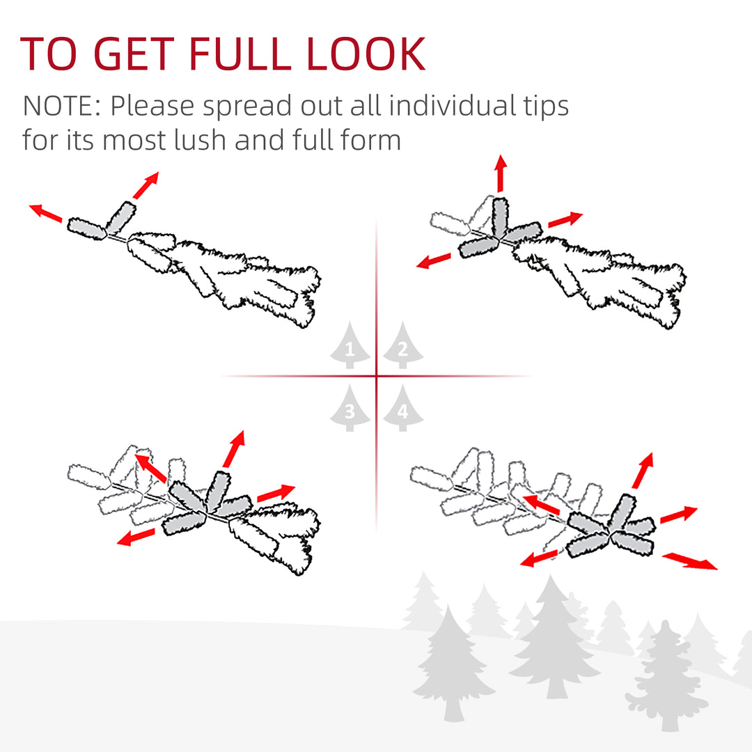 MCL 3ft Artificial Prelit Christmas Tree, Snow Xmas Tree with Colourful LED Lighting Fiber Optics, Green White