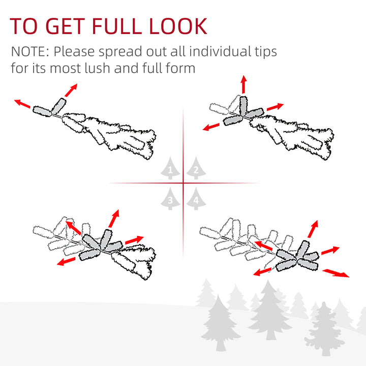 MCL 3ft Artificial Prelit Christmas Tree, Snow Xmas Tree with Colourful LED Lighting Fiber Optics, Green White