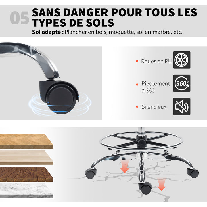 MCL Draughtsman Chair, with Adjustable Lumbar - Black