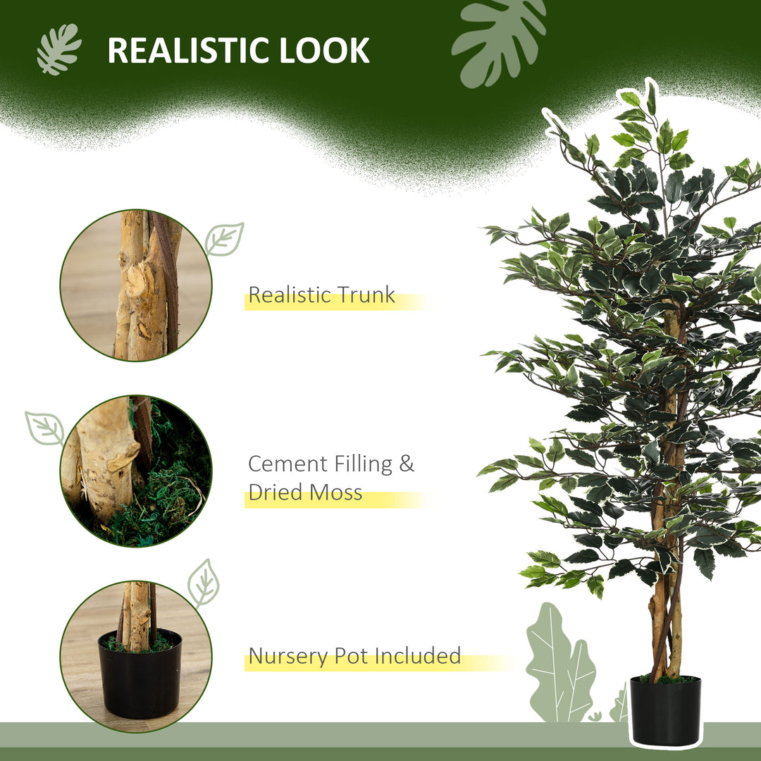 Set of Two Artificial Ficus Trees