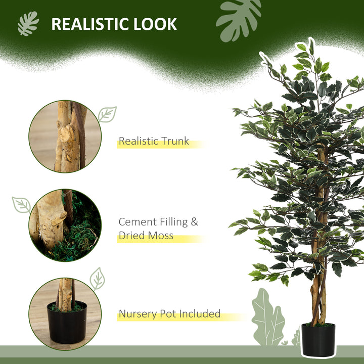 Set of Two Artificial Ficus Trees