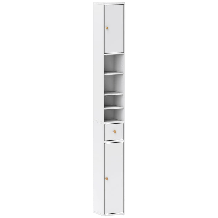 178 cm Narrow Tall Bathroom Cabinet - White