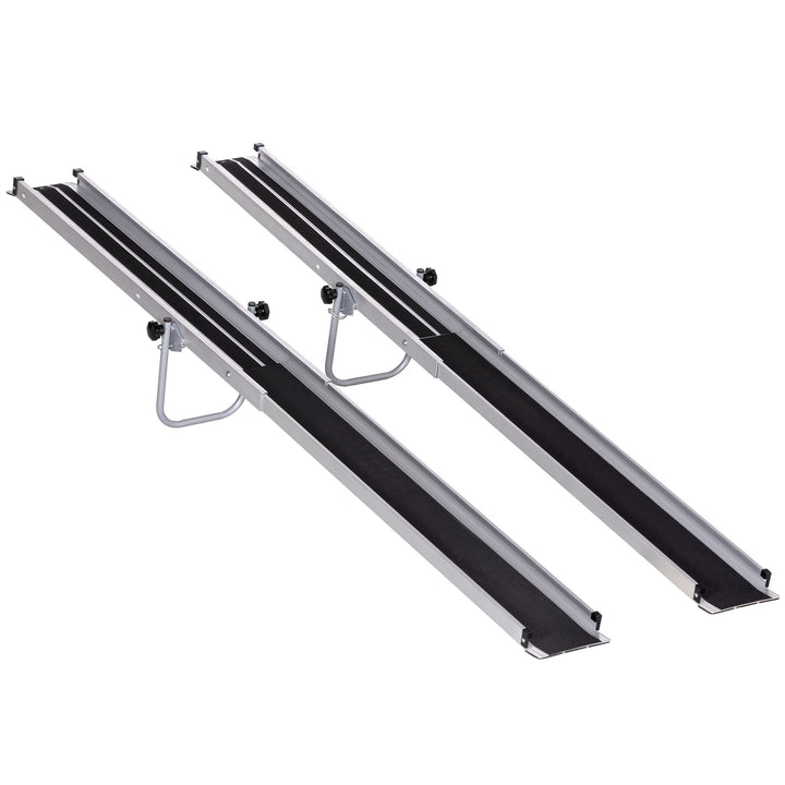 Set of Two 244cm Three-Level Aluminium Wheelchair Ramps