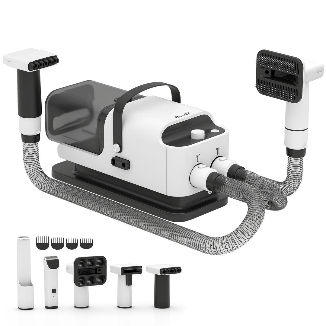 5 in 1 Dog Grooming Vacuum &amp; Dryer w/ Clipper, 1.8L Canister, 4 Modes 