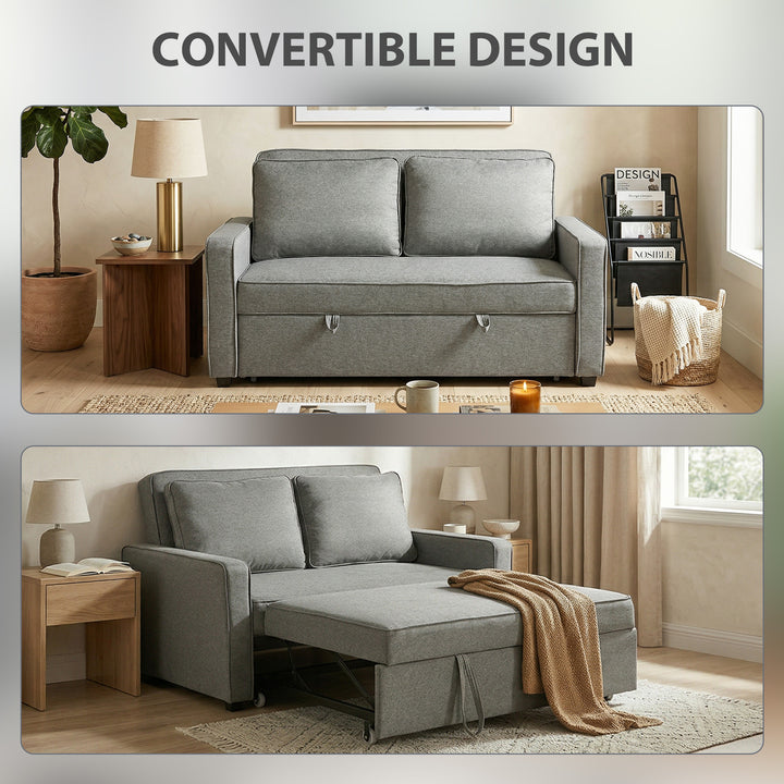Double Sofa Bed Click Clack Sofa Bed Pull Out Bed with Adjustable Back