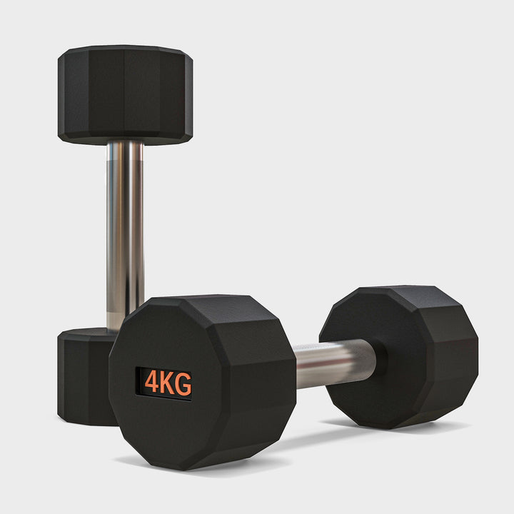 SPORTNOW Dumbbells Weights Set with 12-Sided Shape and Non-Slip Grip for Men Women Home Gym Workout, 2 x 4kg