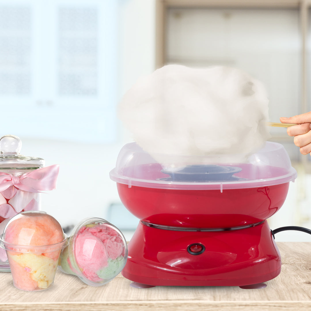 MCL Candy Floss Machine Electric Cotton Candy Maker Gadgetry 450W (Red)