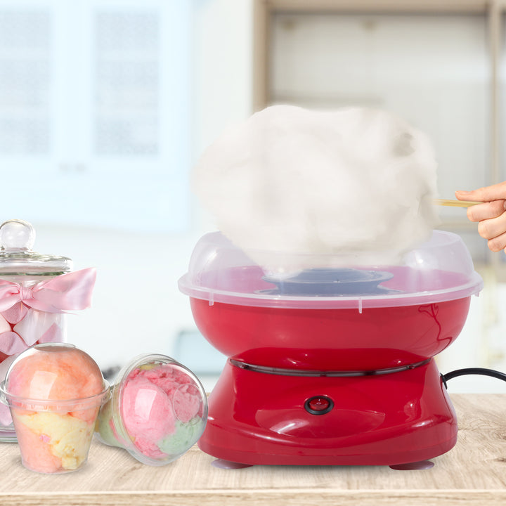 MCL Candy Floss Machine Electric Cotton Candy Maker Gadgetry 450W (Red)