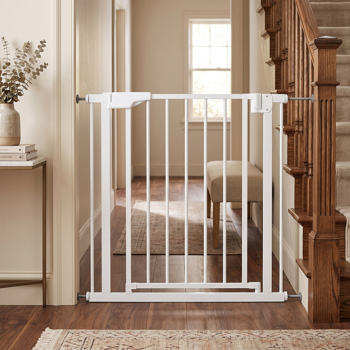 Baby Gate, Pet Safety Gate Pressure Fit, 76-81cm Wide with Two-Way Ope