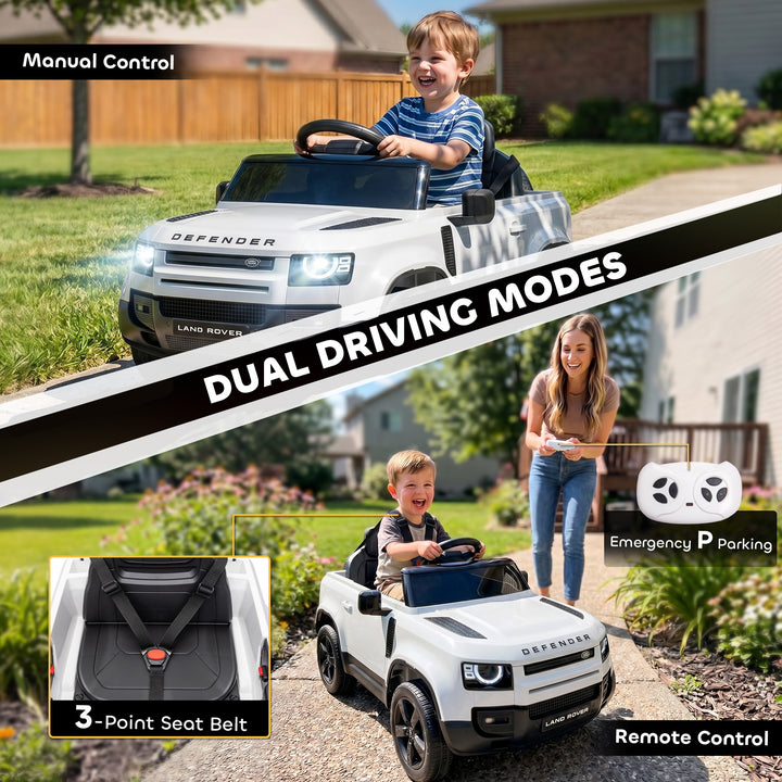 Land Rover Licensed 12V Kids Ride on Car with Remote, Suspension, Slow