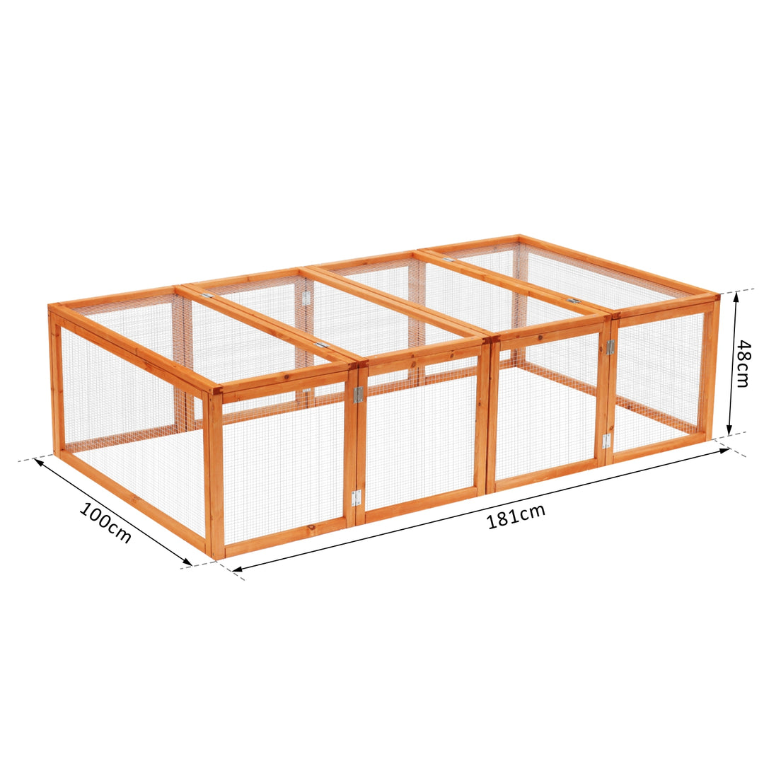 Guinea Pigs Hutches W/ Mesh Wire, 181Lx100Wx 48H cm-Wood