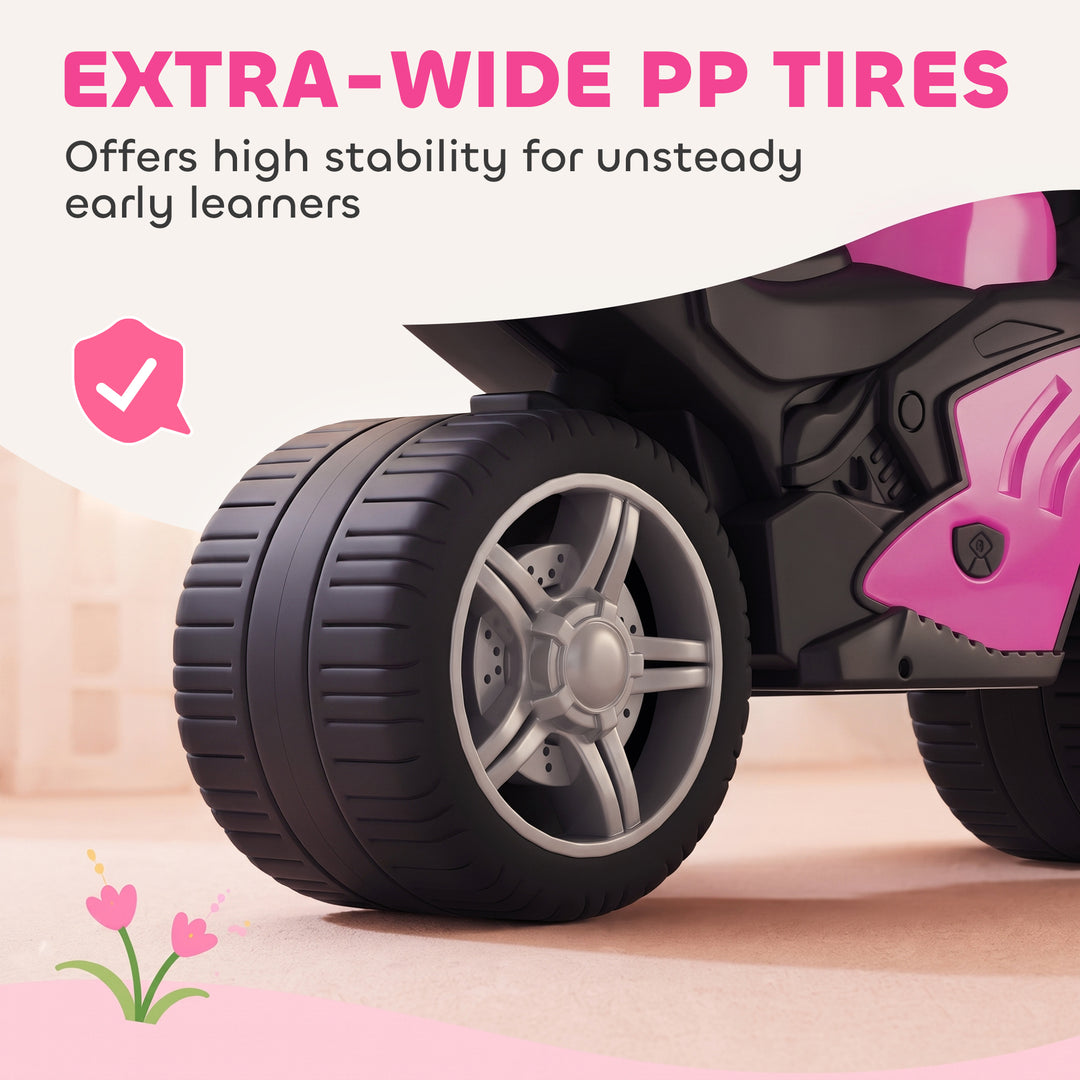 Balance Bike with Music Extra-Wide Wheels Toddler Bike for Boys Girls 