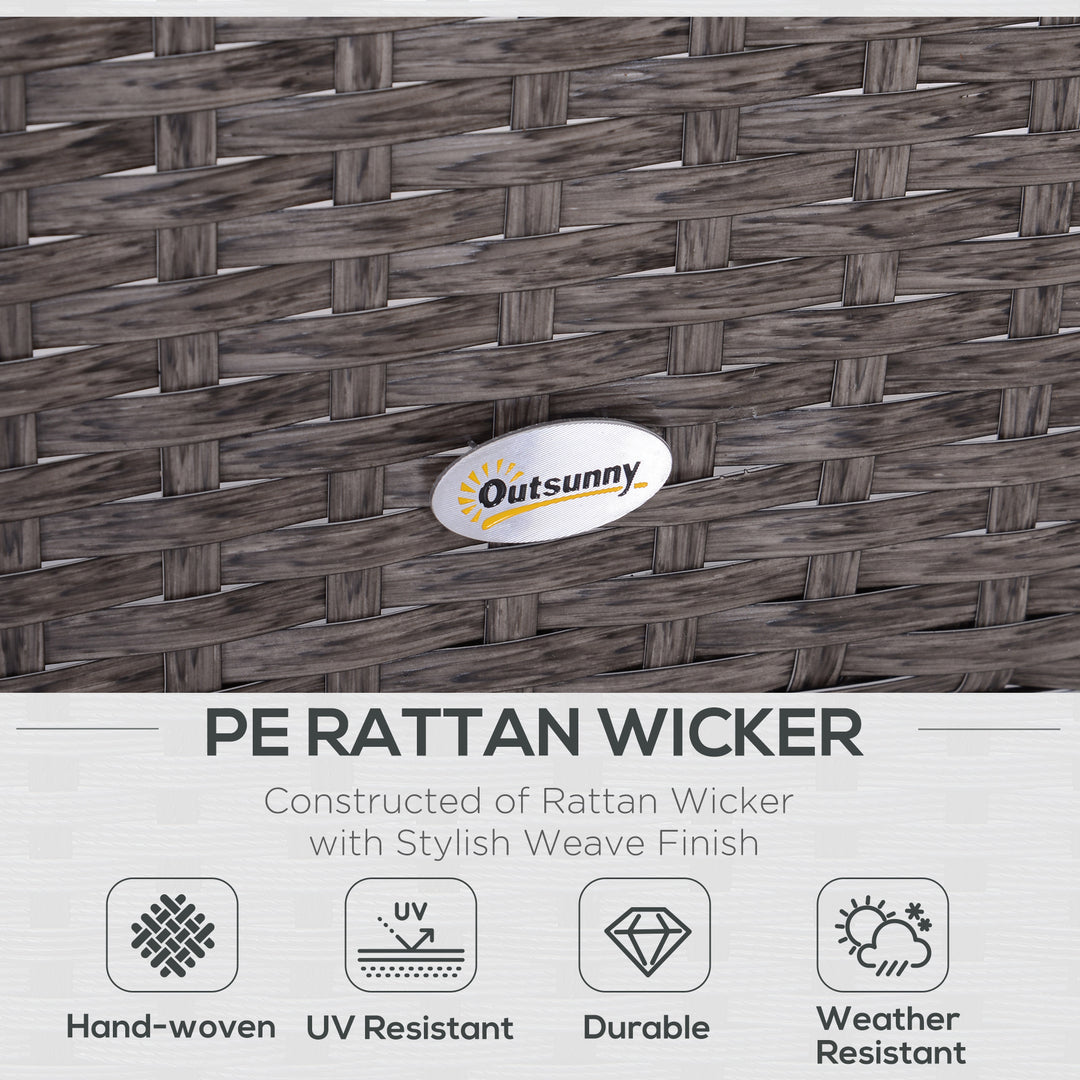 MCL 2-Seater Rattan Furniture Set, Steel Frame-Grey