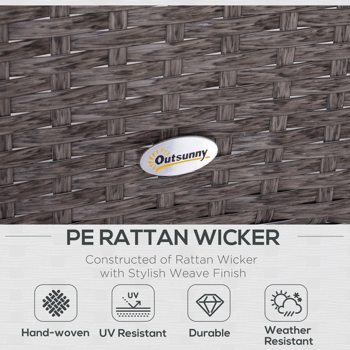 MCL 2-Seater Rattan Furniture Set, Steel Frame-Grey