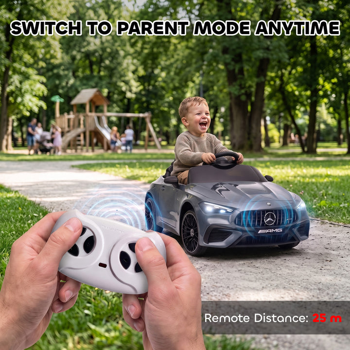 Licensed Mercedes AMG Kids Electric Car, 12V Ride On Car with Dual Mot