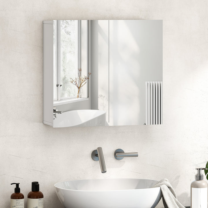 MCL Double-Door Bathroom Mirror Cabinet - White