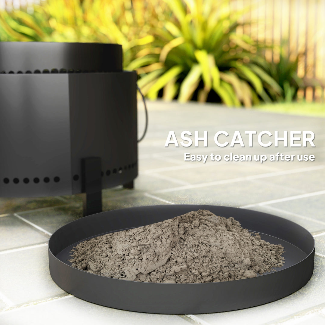 Smokeless Fire Pit with Ash Catcher, 37cm Portable Wood Burning Firepi