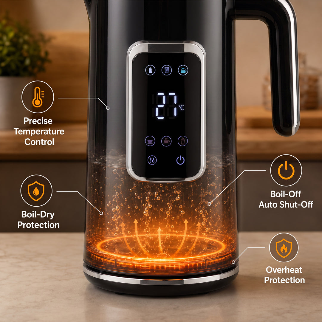 Electric Kettle, 1.7L Fast Boil 3000W Water Kettle with LED Display - view 5