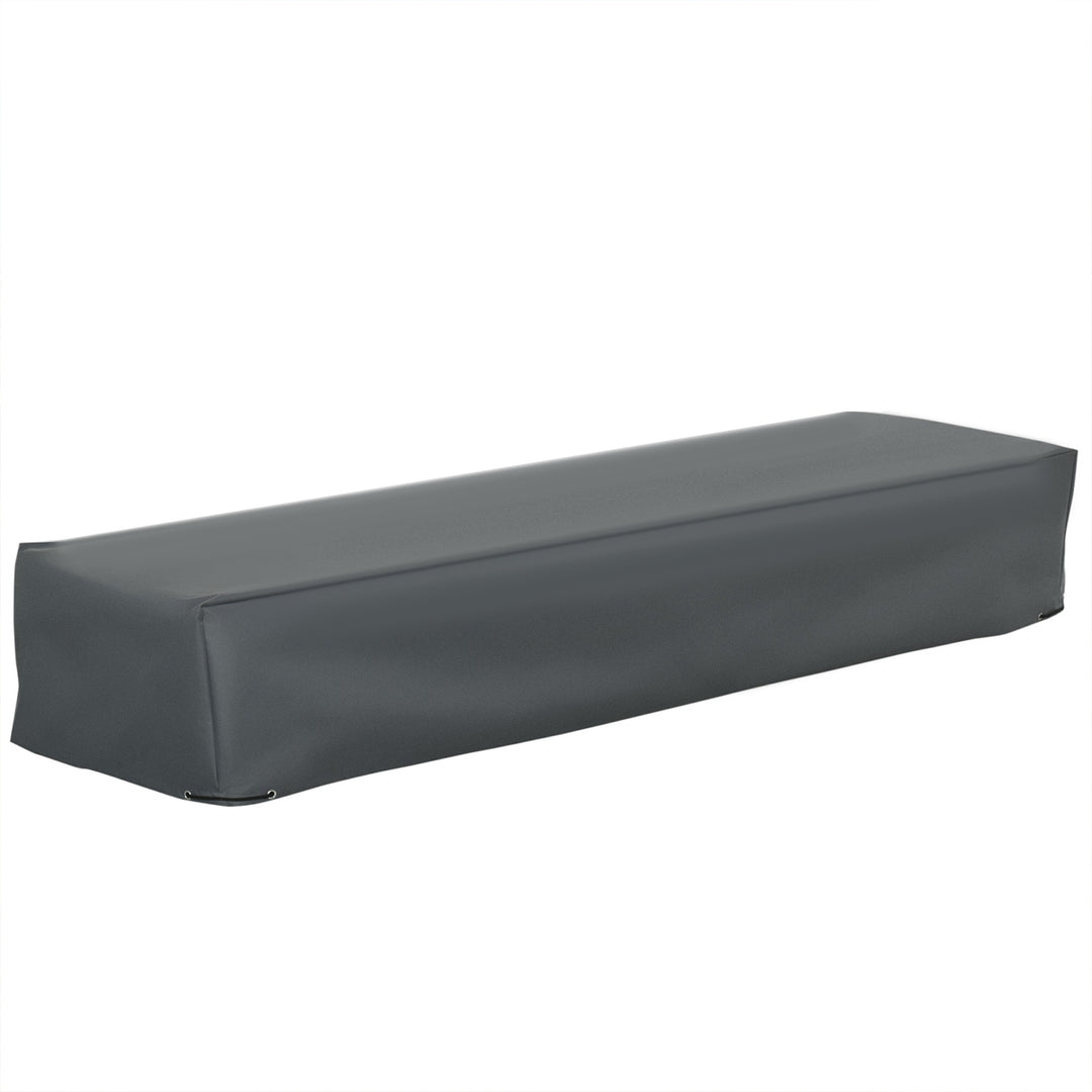 MCL 200x73cm Outdoor Garden Rattan Furniture Protective Cover Water UV Resistant Grey