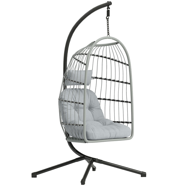 Hanging Egg Chair, Indoor Outdoor Hammock Swing Chair with Stand, Safe