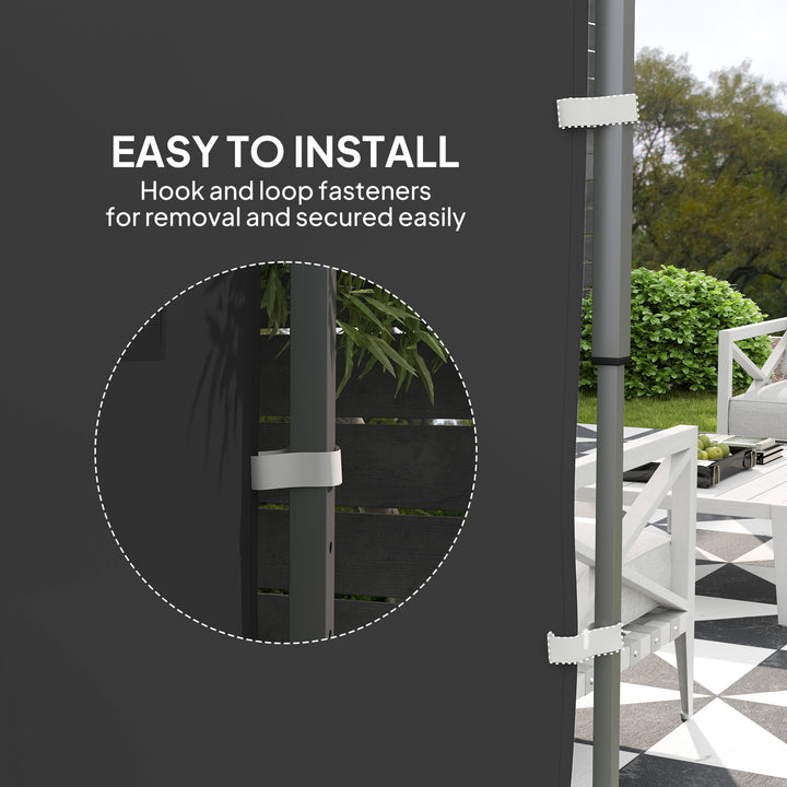 195 x 295cm Replacement Gazebo Sidewall - Black