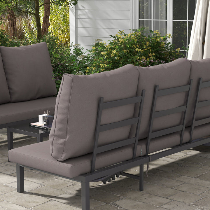 Three-Piece Aluminium Lounger Set, with Reclining Backs