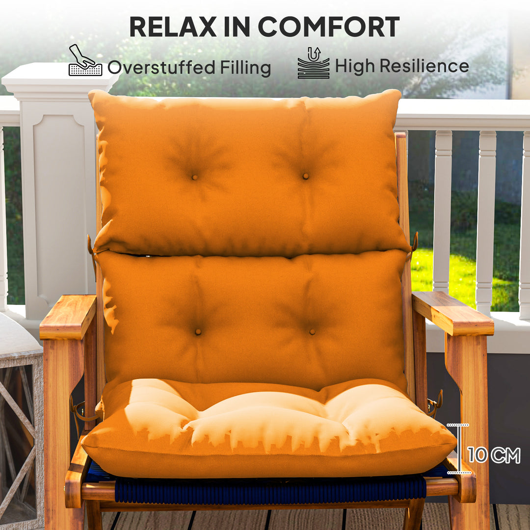 115 x 56cm Rocking Chair Padded Seat Cushion - Orange