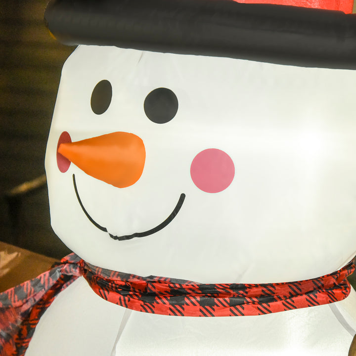 6ft Giant Inflatable Snowman Christmas Decoration w/ LED Lights Accessories Cute Family Fun Seasonal Outdoor Indoor