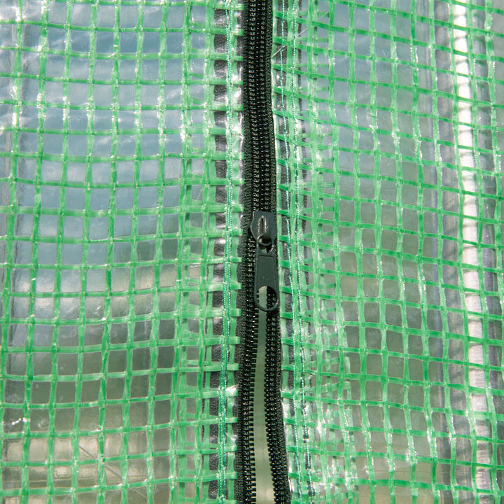 Walk-in Greenhouse, Tomato Greenhouse with Double Doors & 4 Windows, Garden Plant Growth Green House with PE Cover, Steel Frame, Green, 3 x 1 x 2 m