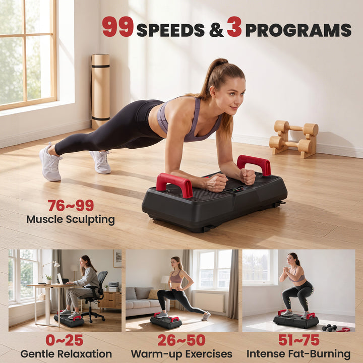 Vibration Plate Exercise Machine with 99 Speed Levels, 3 Programs - view 5