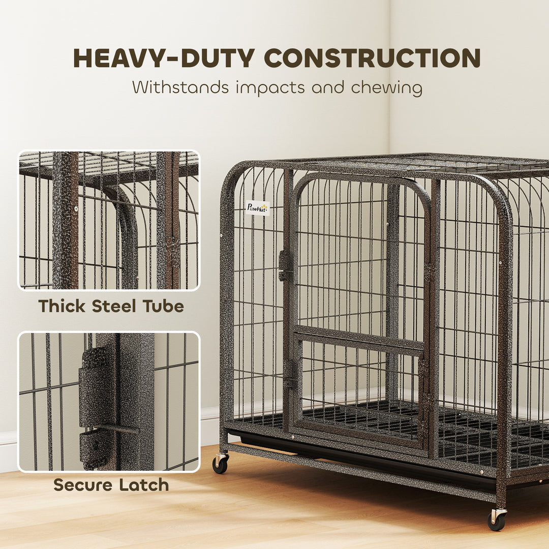 Heavy Duty Dog Crate,93 x 58 x 76 cm, Large Dog Cage for Small to Medi