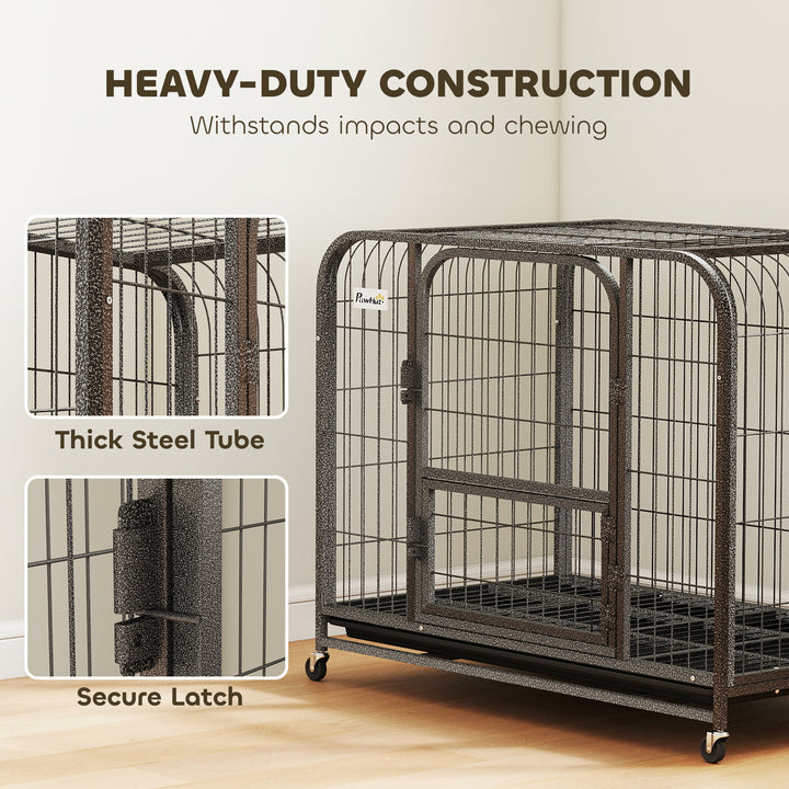 Heavy Duty Dog Crate,93 x 58 x 76 cm, Large Dog Cage for Small to Medi