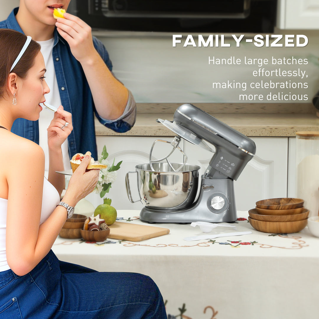 1300W Kitchen Stand Mixer, with Accessories - Silver