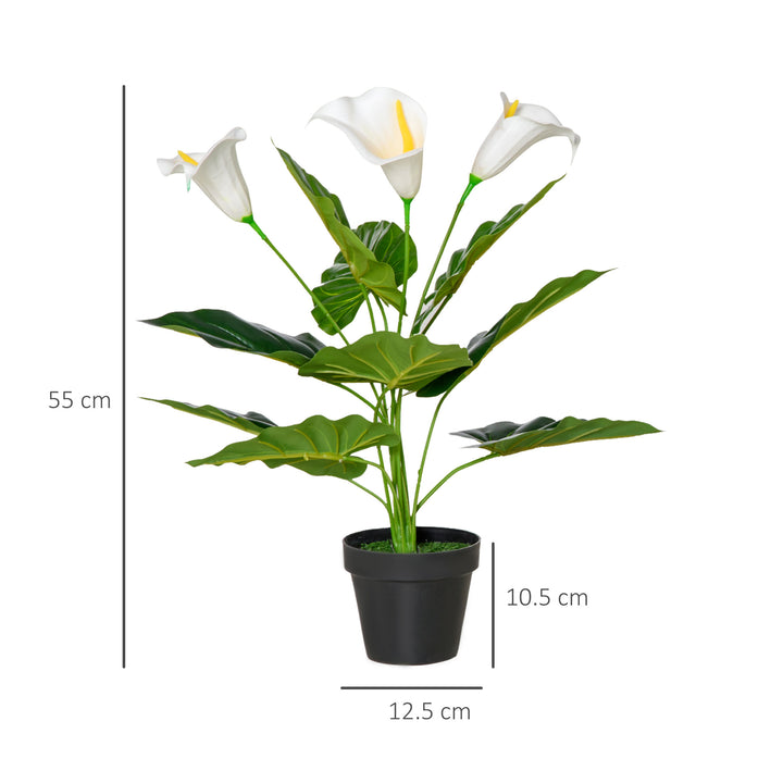 5ft Artificial Tree, Indoor Fake Eucalyptus with White Tender Tips and Pot, for Home, Office, and Living Room Decor